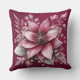 Coussin Pink Floral Vacances Jeu d'oreiller