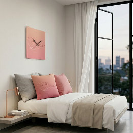 Coussin Pink Hearts Home Pillow