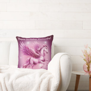 Coussin Pink Pegasus "Joyeux anniversaire"