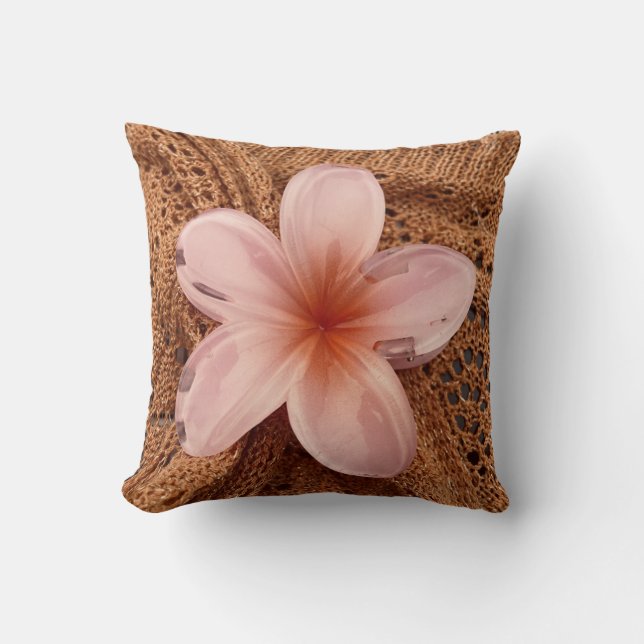 Coussin Pink Petal Pillow - Softly Beautiful" (Recto)