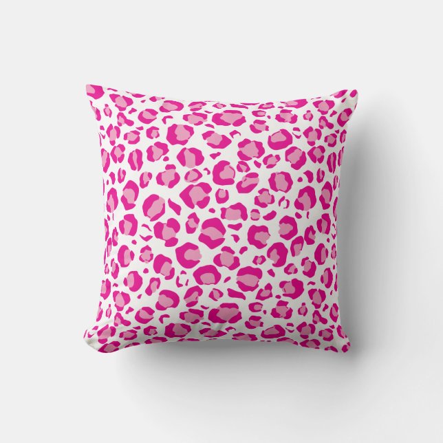 Coussin Pink puma imprimé sur arrière - plan personnalisab (Recto)