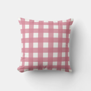 Coussin Pink White En vichy Vérifier Plat