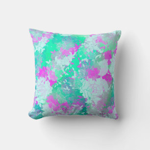Coussin Pins bleus japonais