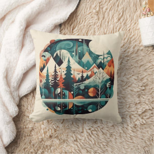 Coussin Pins nordiques & Pics, coutume