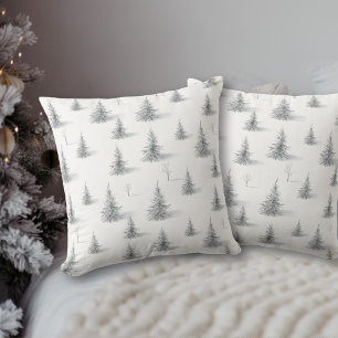 Coussin Pins rustiques Noël interner Botanique
