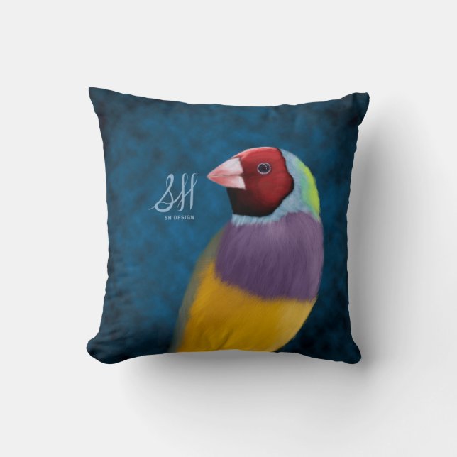 Coussin Pinson de Gouldian (Recto)