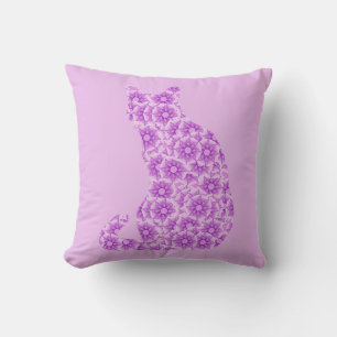 Coussin Pinwheel Chat - lavande, violet