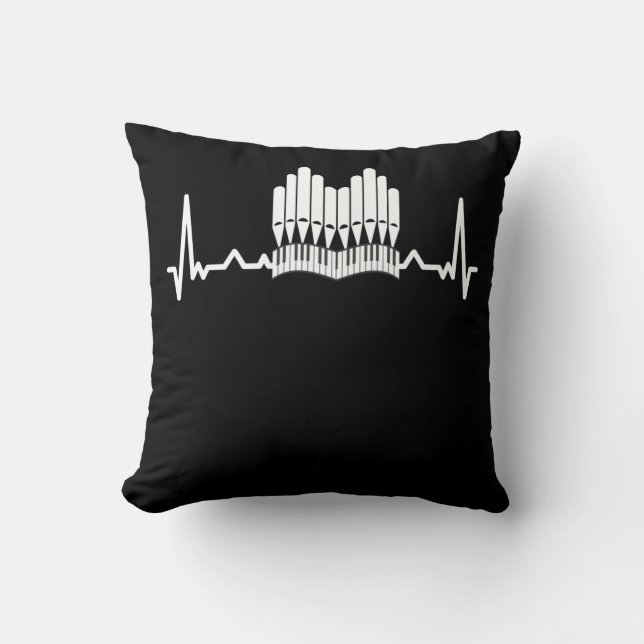Coussin Pipe Organ Heartbeat Church Music Organiste (Recto)