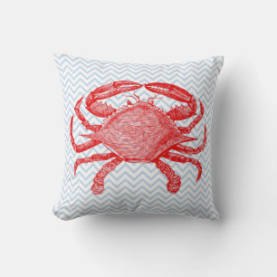 Coussin Pique-nique de crabe de fruits de mer en été