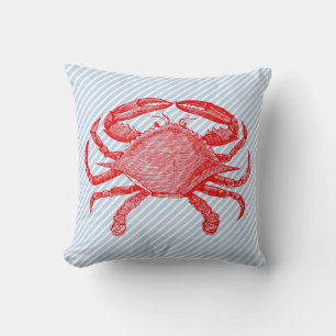 Coussin Pique-nique de crabe de fruits de mer en été