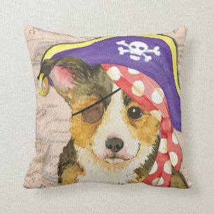 Coussin Pirate de corgi de Gallois de Pembroke