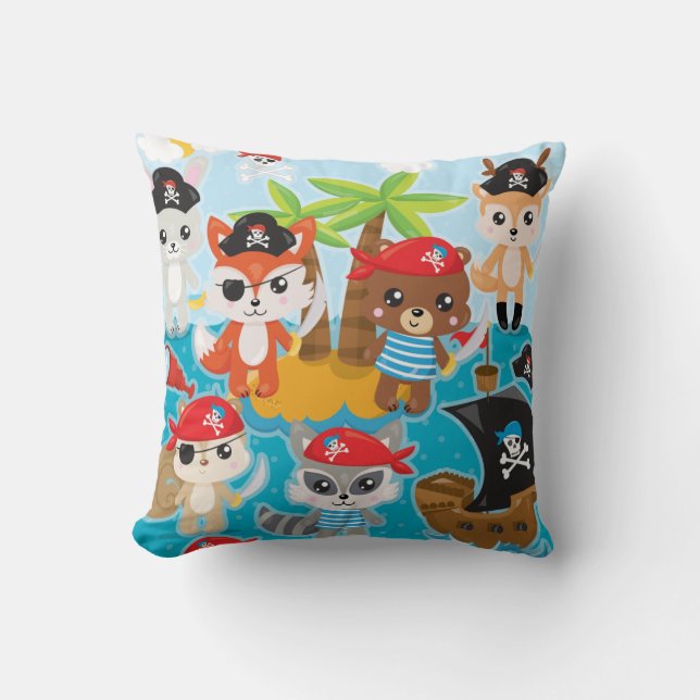 Coussin Pirate de l'équipage animal (Recto)