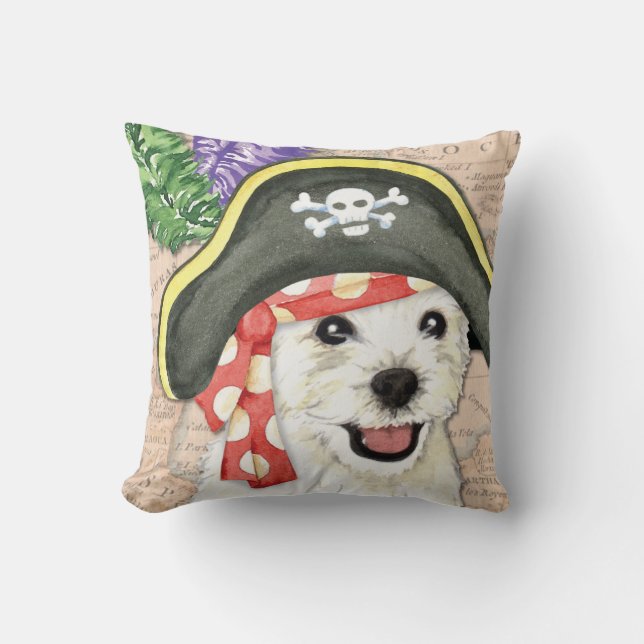 Coussin Pirate de Westie (Recto)