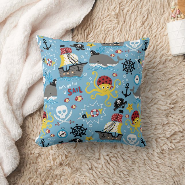 Coussin Pirate Marine Life Jeu d'oreiller (Couverture)
