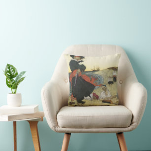 Coussin Pirates de l'époque, William Kidd enterrant un tré