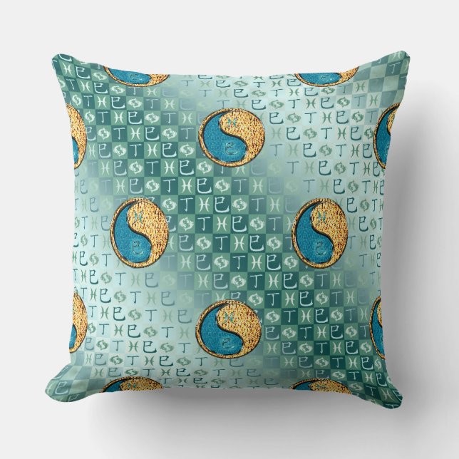 Coussin Pisces & Fire Snake (Recto)