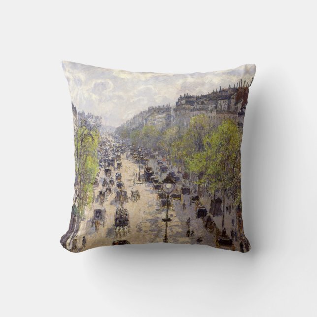 Coussin Pissarro - Boulevard Montmartre, Printemps (Recto)