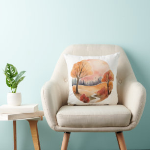 Coussin Piste d'automne dorée
