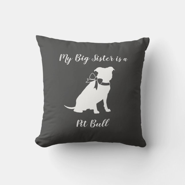 Coussin Pit Bull Chien Baby shower Genre Neutre Pitbull (Recto)