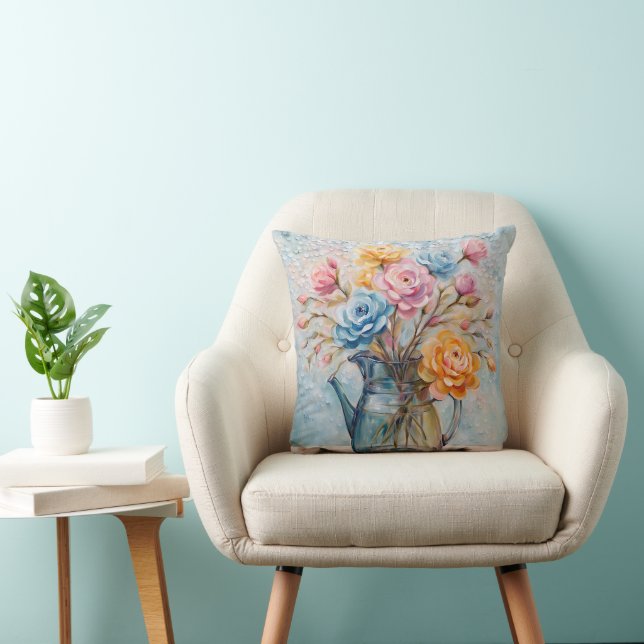 Coussin Pitcher floral Impasto (Chaise)