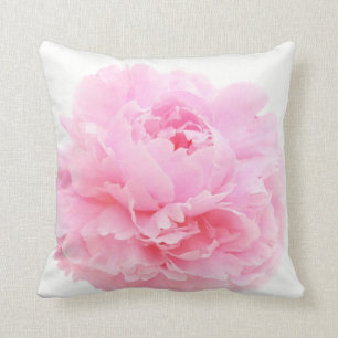 Coussin pivoine rose
