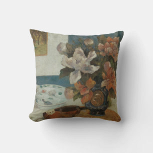 Coussin Pivoines chinoises et mandoline de Paul Gauguin