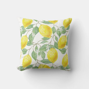 Coussin PixDezines Aquarelle Citron Motif do-it-yourself C