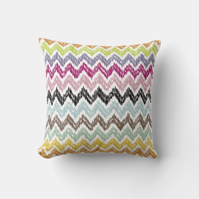 Coussin PixDezines chevron ikat/do-it-yourself arrière - p (Recto)