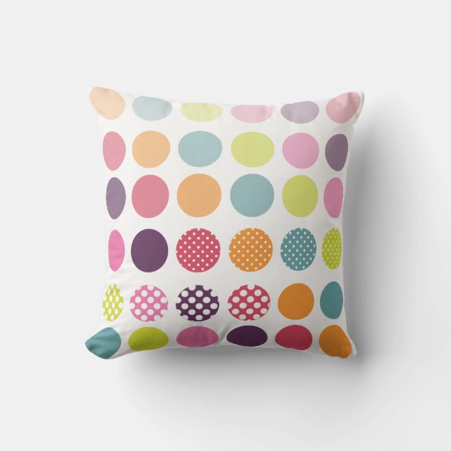 Coussin PixDezines couleurs rétro pois/do-it-yourself arri (Recto)