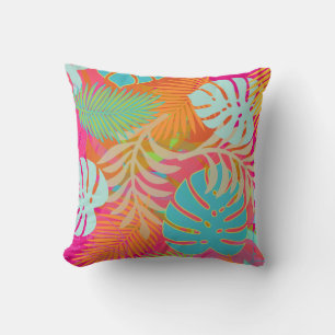 Coussin PixDezines forêt tropicale/monstera/do-it-yourself