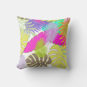 Coussin PixDezines forêt tropicale/monstera/do-it-yourself