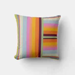 Coussin PixDezines rayures/do-it-yourself couleur
