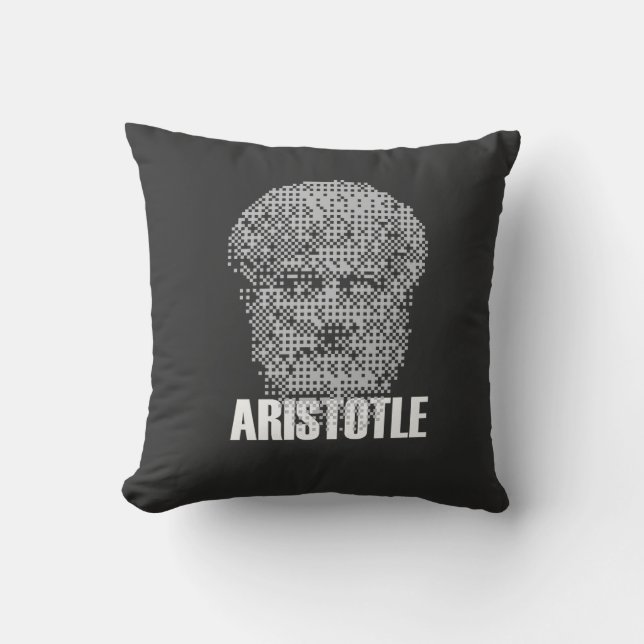 Coussin Pixel Aristotle Head Mosaic (Recto)