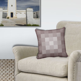 Coussin Pixelé Dans Les Tons De Brown - Jetez L'Oreiller