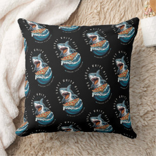 Coussin Pizza pour manger des requins Le Grand Bite Blan