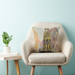 Coussin Place du Marché, Nuremberg, 1928 par Grant Wood