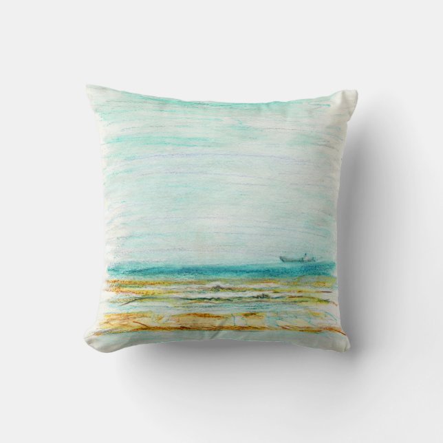 Coussin Plage à Mundesley, Norfolk par Alexandra Cook (Recto)