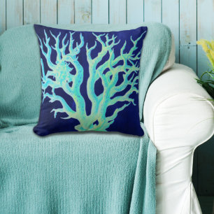 Coussin Plage chic marine marine marine coral Reef