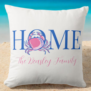 Coussin Plage Côtière Accueil Crabe Nom de famille