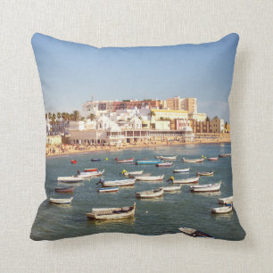 Coussin Plage de Caleta à Cadix, Andalousie, Espagne