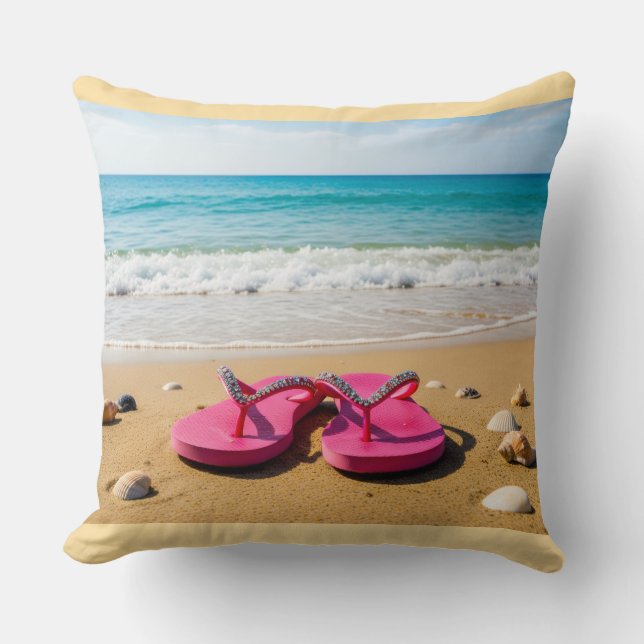Coussin plage de sable (Recto)