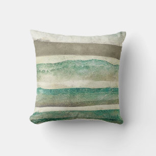 Coussin Plage De Sable Naturel Vert, Sage Et Crème