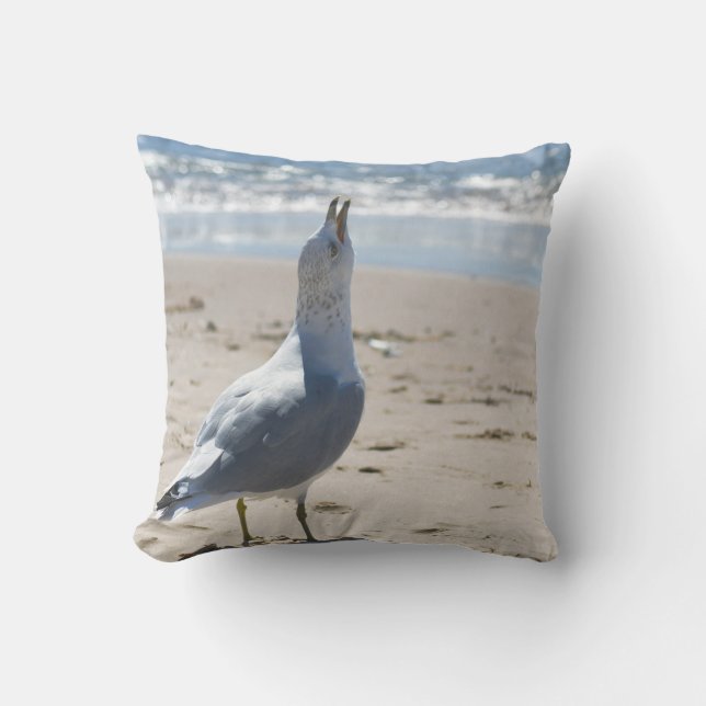 Coussin Plage de Seagull (Recto)