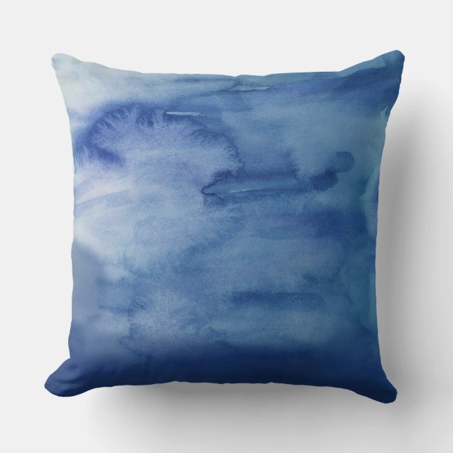 Coussin Plage de texture d'eau bleue Abstraite (Recto)