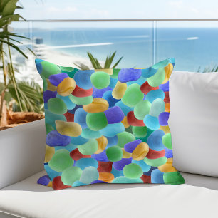 Coussin Plage de verre de mer Été côtier