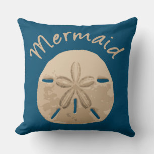 Coussin Plage d'été Fun Summer Holiday Mermaid Sand Dollar