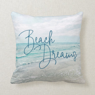 Coussin Plage Dreams Citation Inspiration Rétro Ocean Wav