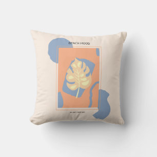 Coussin Plage Humeur Abstrait Feuille tropicale