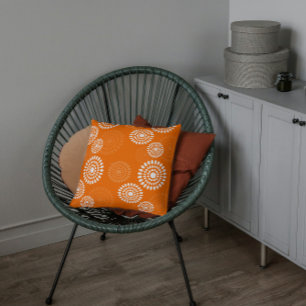 Coussin Plage minimaliste Orange Daisy Moderne Simpliste F