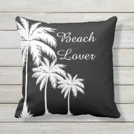 Coussin Plage Plage Palm Tree Silhouette